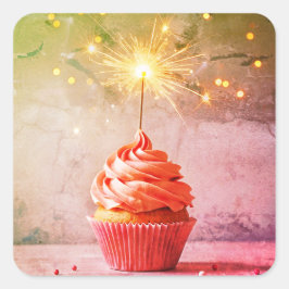 Geburtstagskuchen oder Umschlag Aufkleber