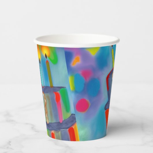 Geburtstagskuchen Pappbecher (Rückseite)