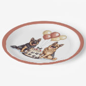 Geburtstagskuchen Pappteller (Schrägansicht)