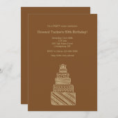 Geburtstagskuchen-Party Einladung (Vorne/Hinten)