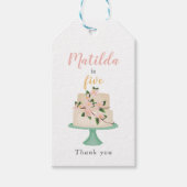 Geburtstagskuchen-Party Geschenkanhänger (Vorderseite)