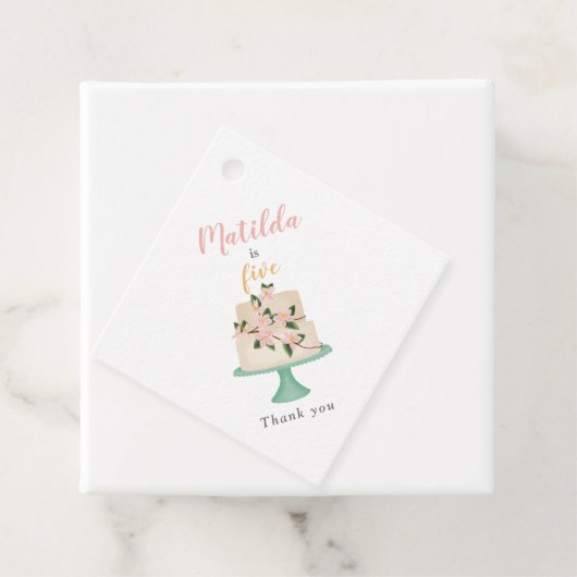 Geburtstagskuchen-Party Geschenkanhänger (Beispiel)