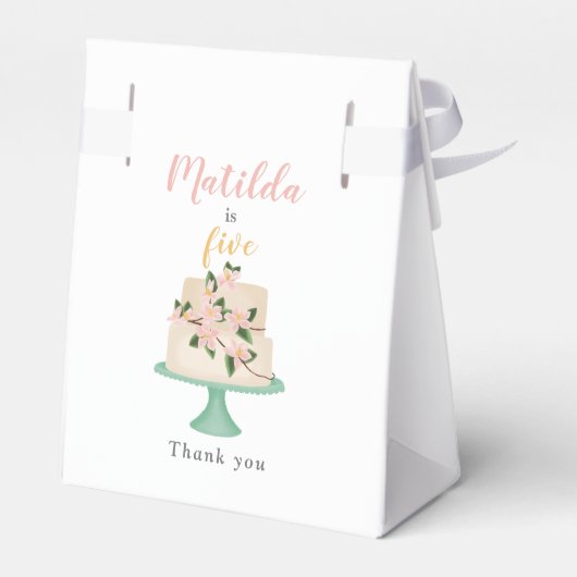 Geburtstagskuchen-Party Geschenkschachtel (Rückseite)