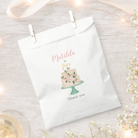 Geburtstagskuchen-Party Geschenktütchen (Ausgeschnitten)