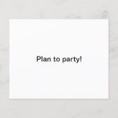 Geburtstagskuchen Party-Karte (Rückseite)