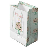 Geburtstagskuchen-Party Mittlere Geschenktüte (Vorderseite Schrägansicht)