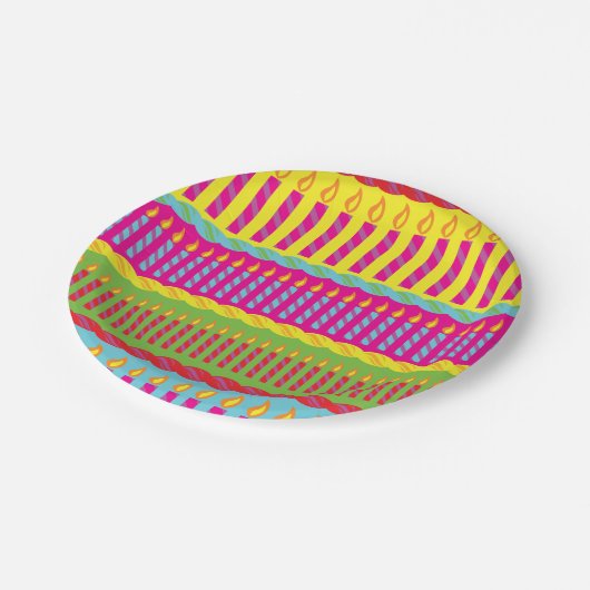 Geburtstagskuchen-Party Pappteller (Schrägansicht)