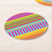 Geburtstagskuchen-Party Runder Pappuntersetzer (Angewinkelt)