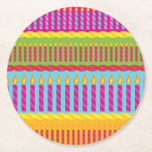Geburtstagskuchen-Party Runder Pappuntersetzer (Vorderseite)