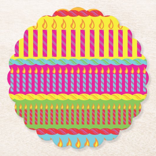 Geburtstagskuchen-Party Untersetzer (Vorderseite)