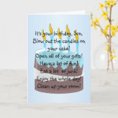 Geburtstagskuchen Personalisiert Son Geburtstag Karte (Gelbe Blume)