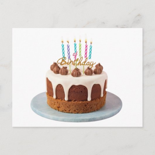 Geburtstagskuchen Postkarte (Vorderseite)
