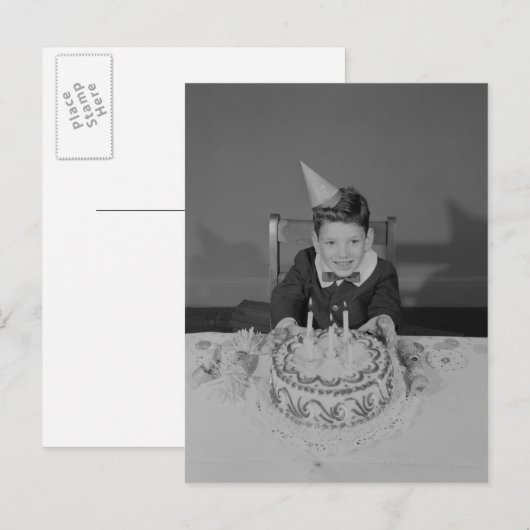 Geburtstagskuchen Postkarte (Vorne/Hinten)