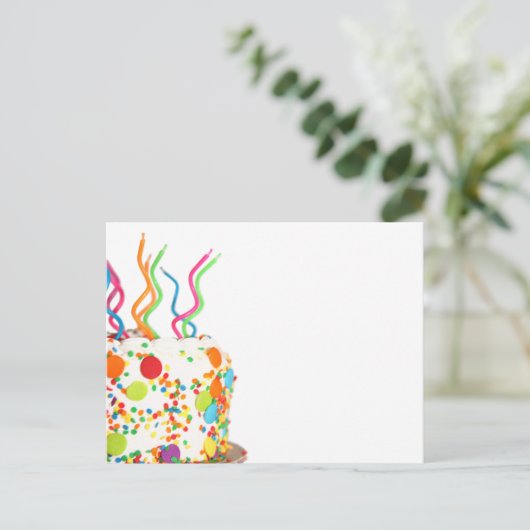 Geburtstagskuchen Postkarte (Stehend Vorderseite)
