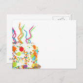 Geburtstagskuchen Postkarte (Vorne/Hinten)