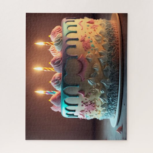 Geburtstagskuchen Puzzle (Vertikal)