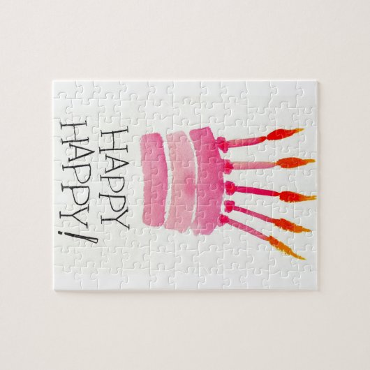 Geburtstagskuchen-Puzzle Puzzle (Horizontal)