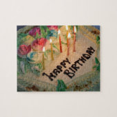 Geburtstagskuchen-Puzzleteil Puzzle (Horizontal)