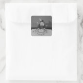 Geburtstagskuchen Quadratischer Aufkleber (Tasche)