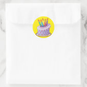 Geburtstagskuchen Runder Aufkleber (Tasche)