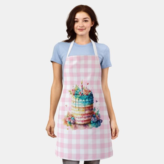 Geburtstagskuchen Schürze (Getragen)
