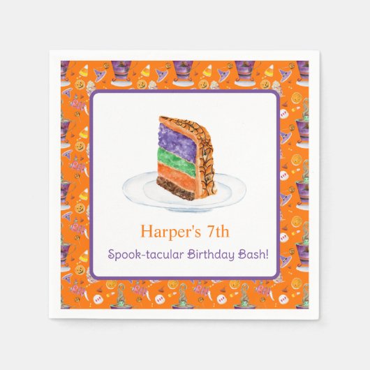 Geburtstagskuchen Serviette (Vorderseite)