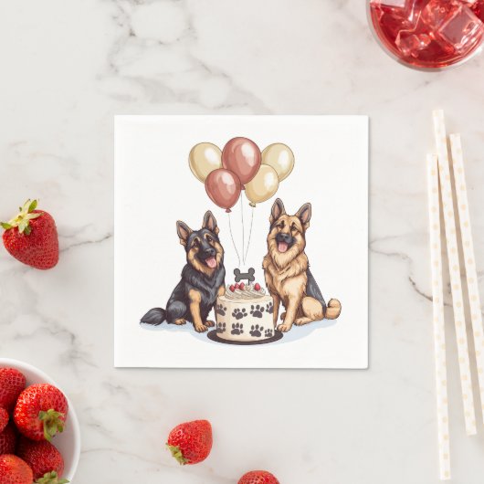 Geburtstagskuchen Serviette (Beispiel)