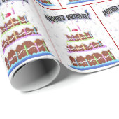 Geburtstagskuchen-Spaß Geschenkpapier (Rolleneckpunkt)
