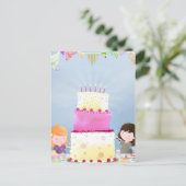 Geburtstagskuchen Spaß - Postkarte (Stehend Vorderseite)