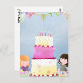 Geburtstagskuchen Spaß - Postkarte (Vorne/Hinten)