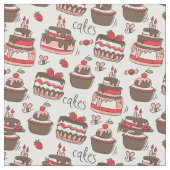 Geburtstagskuchen Stoff (Nahaufnahme)