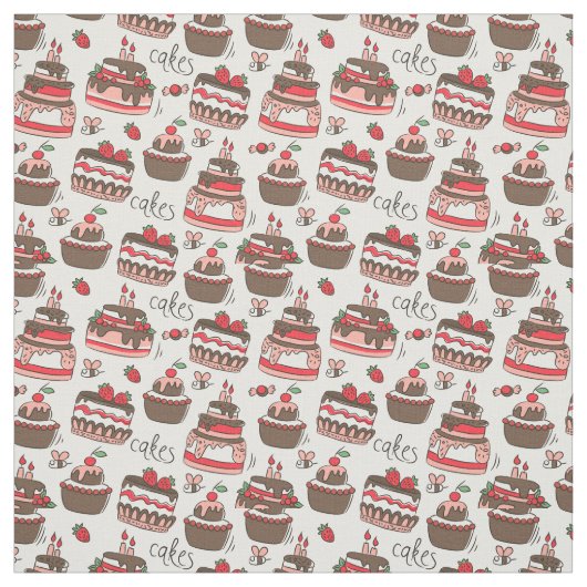Geburtstagskuchen Stoff (Muster)