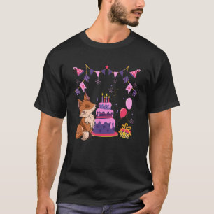 Geburtstagskuchen Süße Tier Wildlife Geburtstag Pa T-Shirt