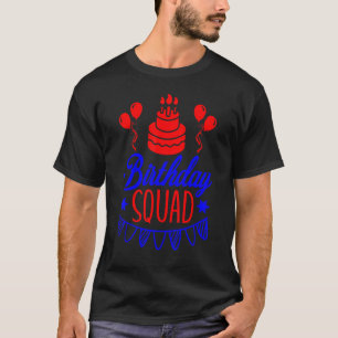 Geburtstagskuchen und Ballon Elegantes Party T-Shirt