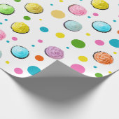 Geburtstagskuchen und -punkte geschenkpapier (Ecke)