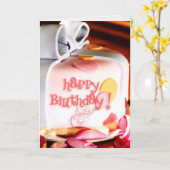 Geburtstagskuchen und Rose Petals Card Karte (Gelbe Blume)