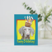 Geburtstagskuchen - Weimeraner Postkarte (Stehend Vorderseite)