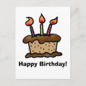 Geburtstagskuchpostkarte Postkarte (Vorderseite)
