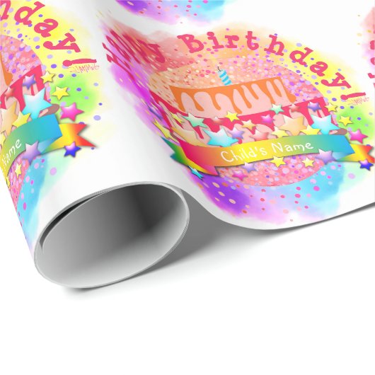 Geburtstagskuchtpapier - HAMbWG Geschenkpapier (Rolleneckpunkt)