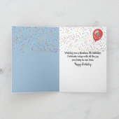 Geburtstagskugel tanzen in Regenmantel Karte (Innenseite)