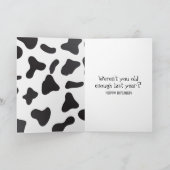 Geburtstagskuh Cartoon Karte (Innenseite)