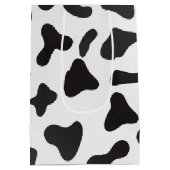 Geburtstagskuh Cartoon Mittlere Geschenktüte (Rückseite)