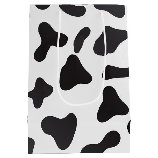 Geburtstagskuh Cartoon Mittlere Geschenktüte (Rückseite)