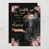 Geburtstagskuhmädchen Einladung (Vorne/Hinten)