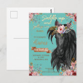 Geburtstagskuhmädchen Pony Postkarte (Vorne/Hinten)