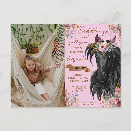 Geburtstagskuhmädchen Postkarte (Vorderseite)