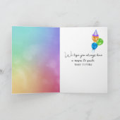 Geburtstagsküken wandern im Regen Karte (Innenseite)