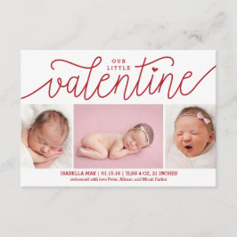 Geburtstagskündigung des Valentinstag mit Fotos RSVP Karte