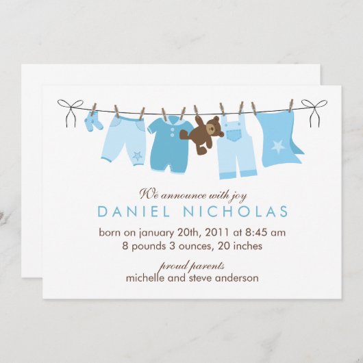 Geburtstagskündigung für Wäschetrockner Ankündigung (Vorne/Hinten)