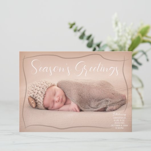 Geburtstagskündigung - Weihnachtskarten - BRN Feiertagskarte (Stehend Vorderseite)